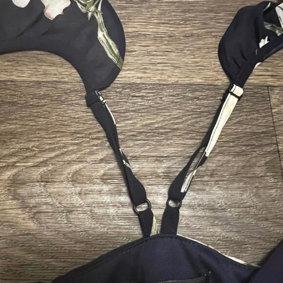 NEW Lulu's All Mine Navy Blue Floral Print High-Low Wrap Dress Size Small NWT - Picture 8 of 9